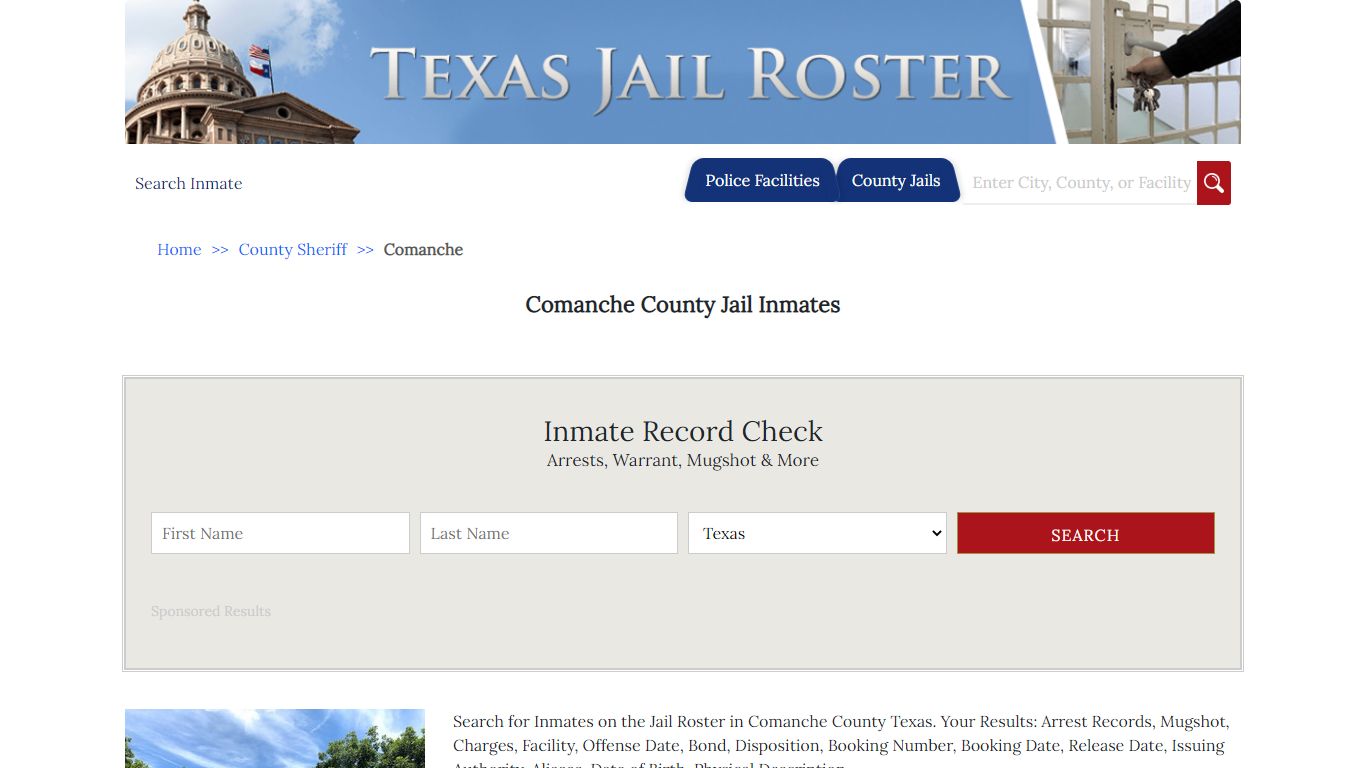 Comanche County Jail Inmates | Jail Roster Search